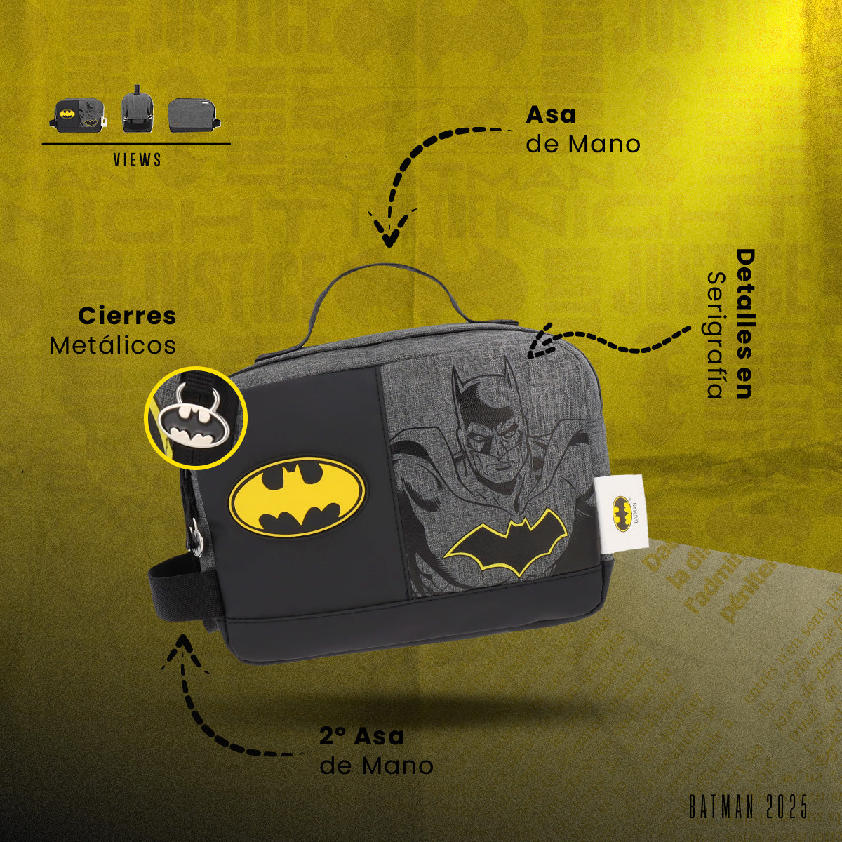 Estuchera Grande Batman Gray 003