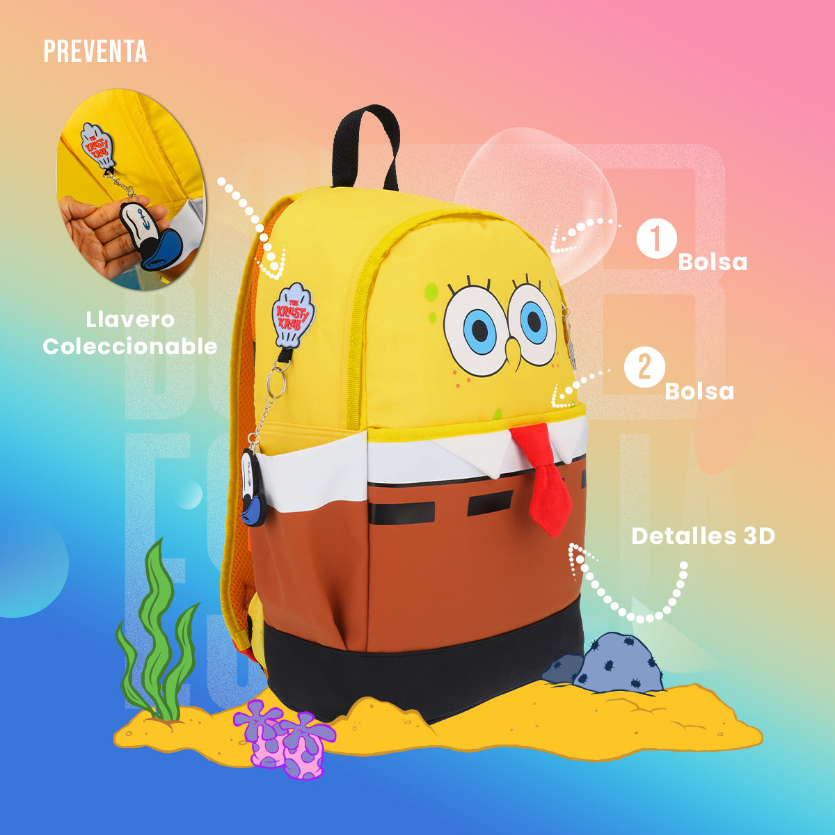 Mochila Bob Esponja Corbatita