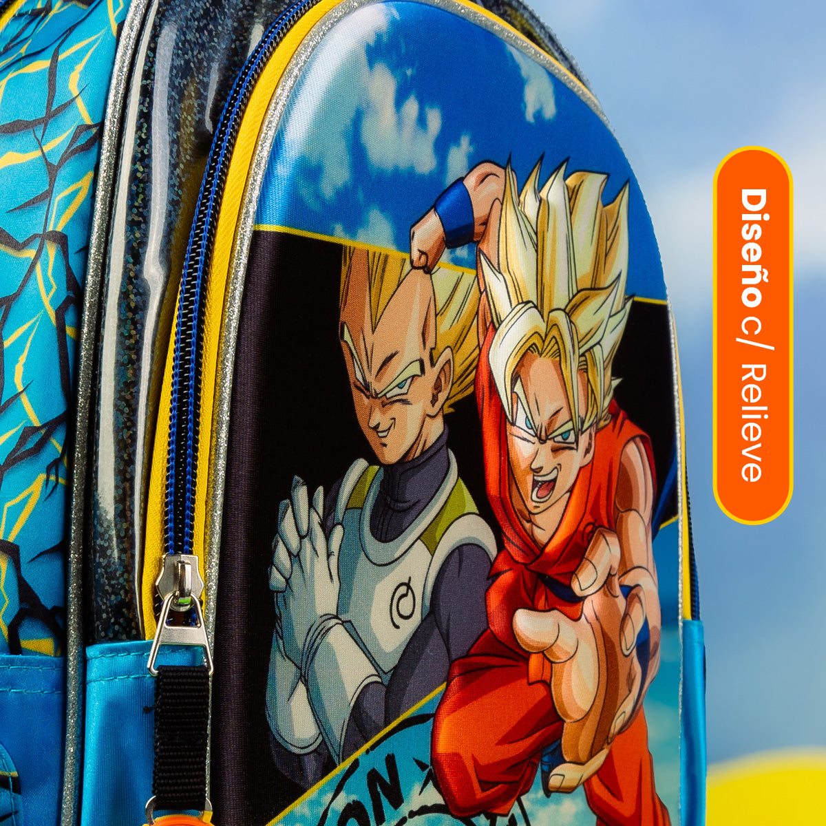 Mochila escolar con rueditas Dragon Ball 099