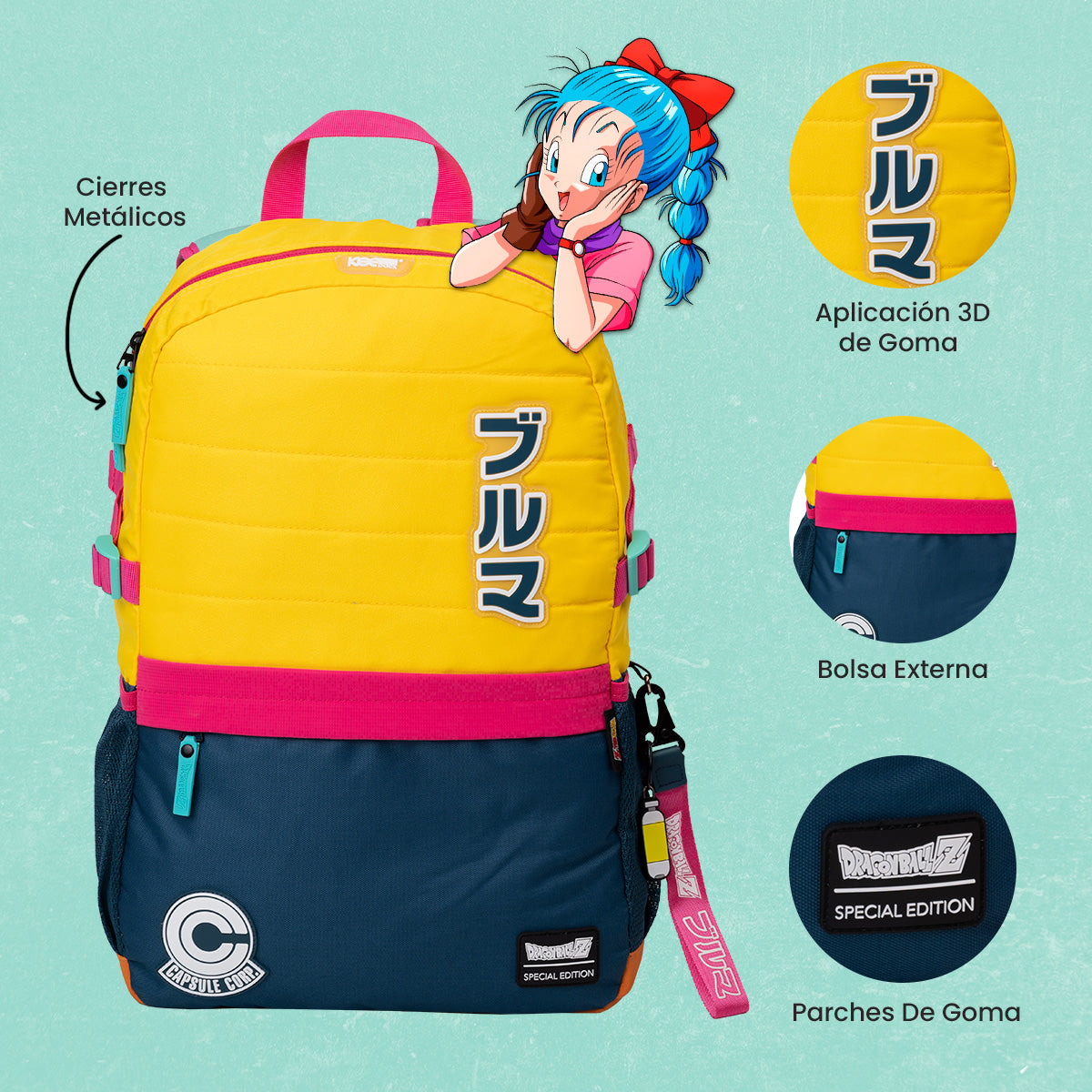 Mochila Bulma Drago Ball Edición Especial