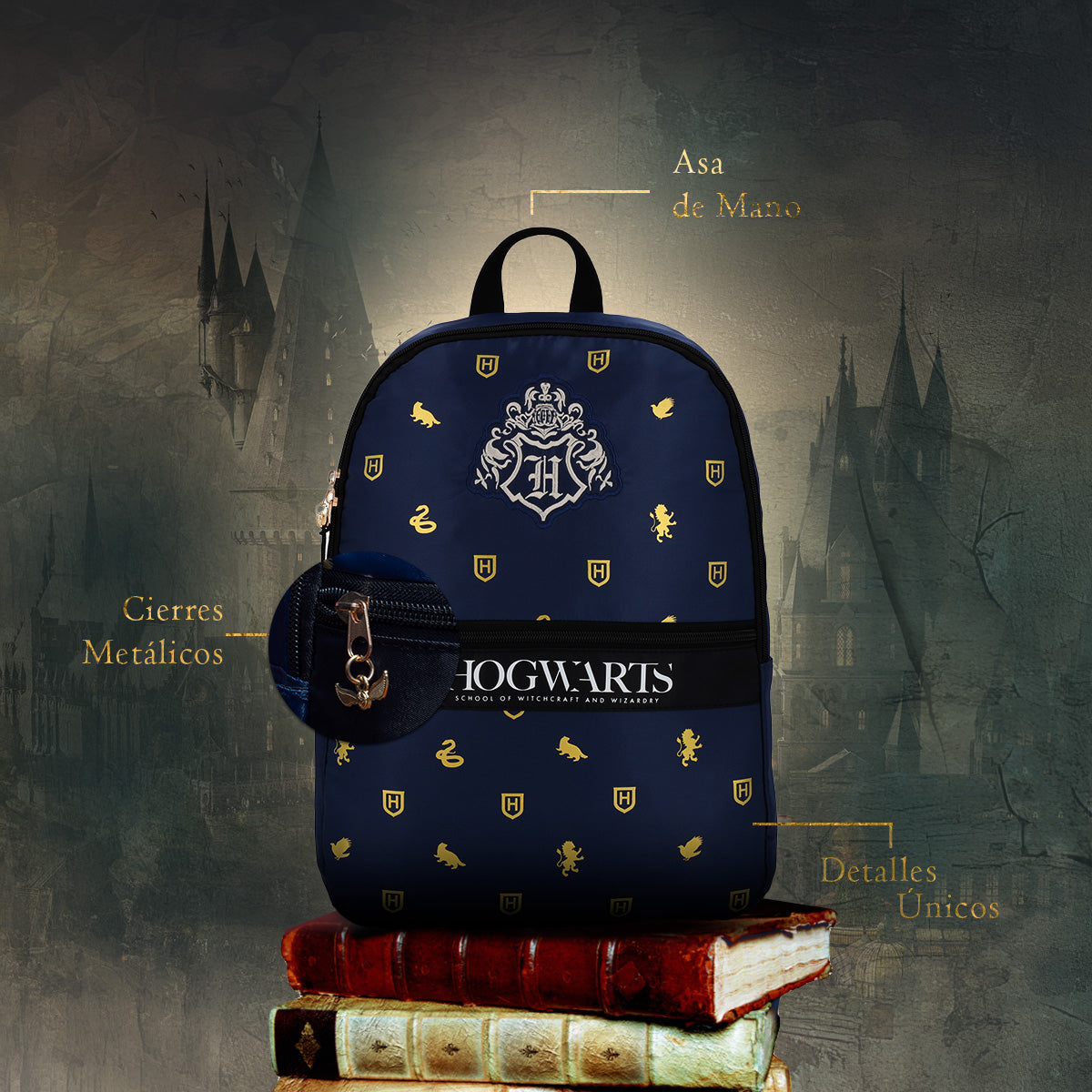 Mochila Harry Potter Blue Hogwarts 003