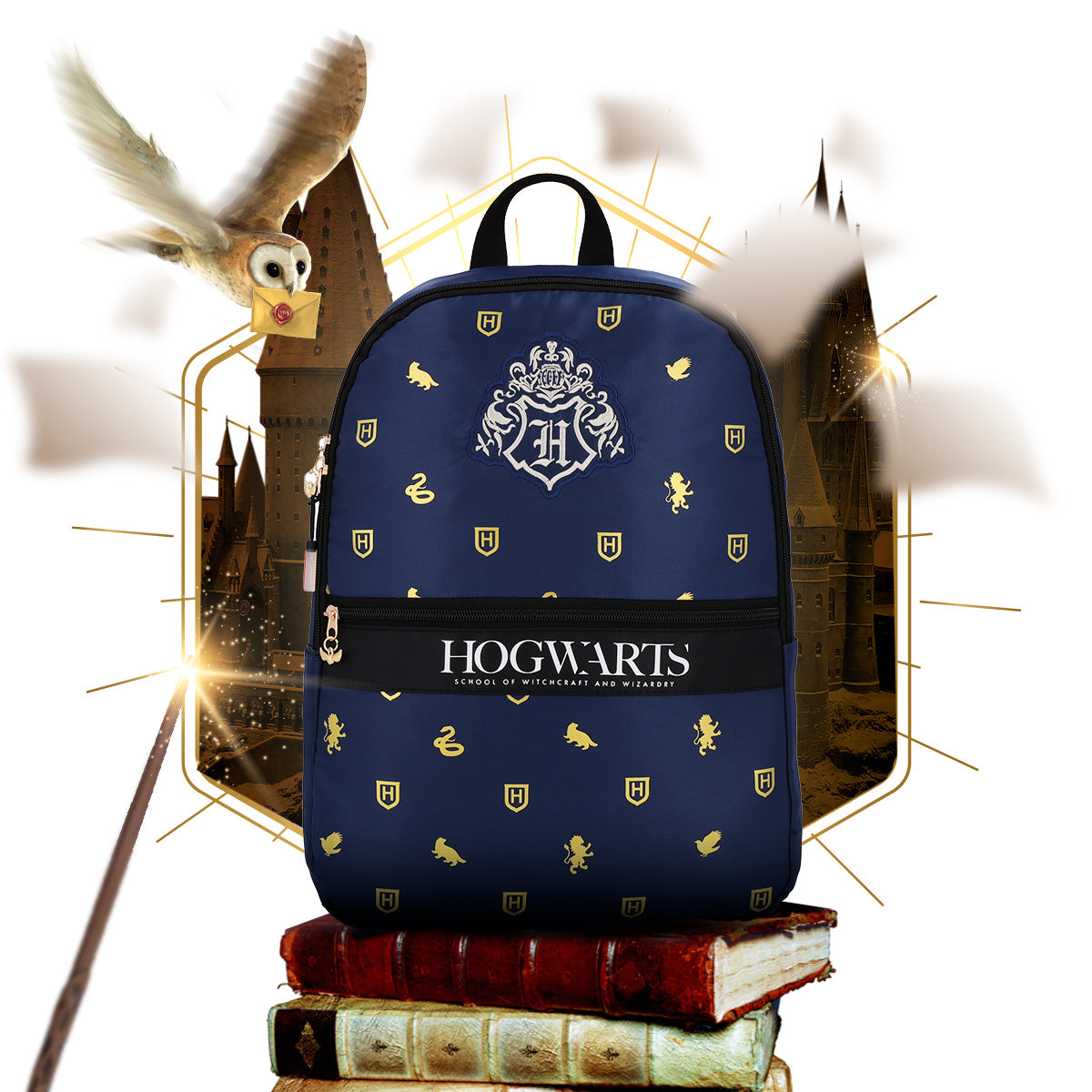 Mochila Harry Potter Blue Hogwarts 003