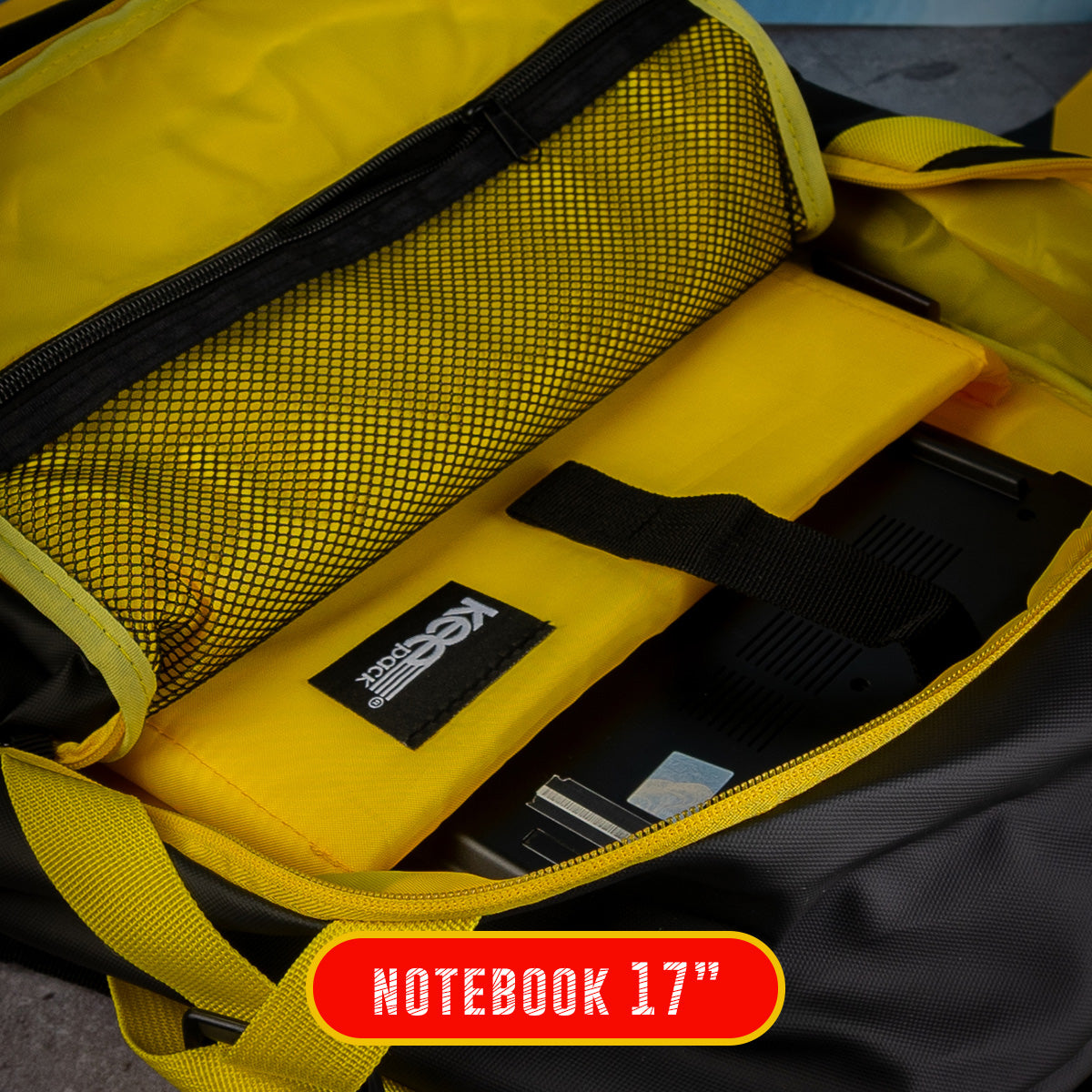 Mochila Jurassic Park Warning Yellow