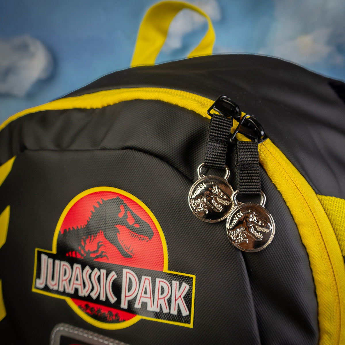 Mochila Jurassic Park Warning Yellow
