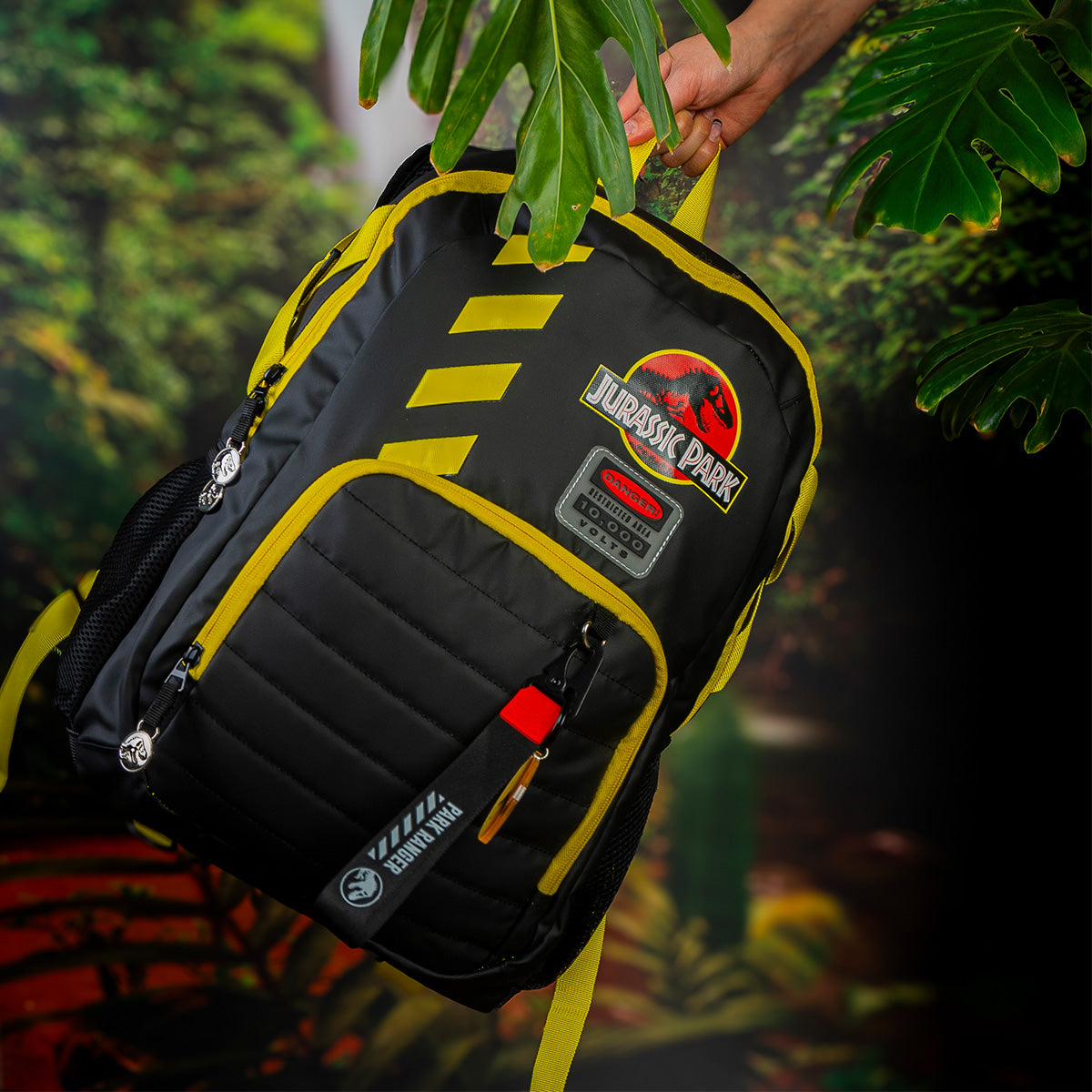 Mochila Jurassic Park Warning Yellow