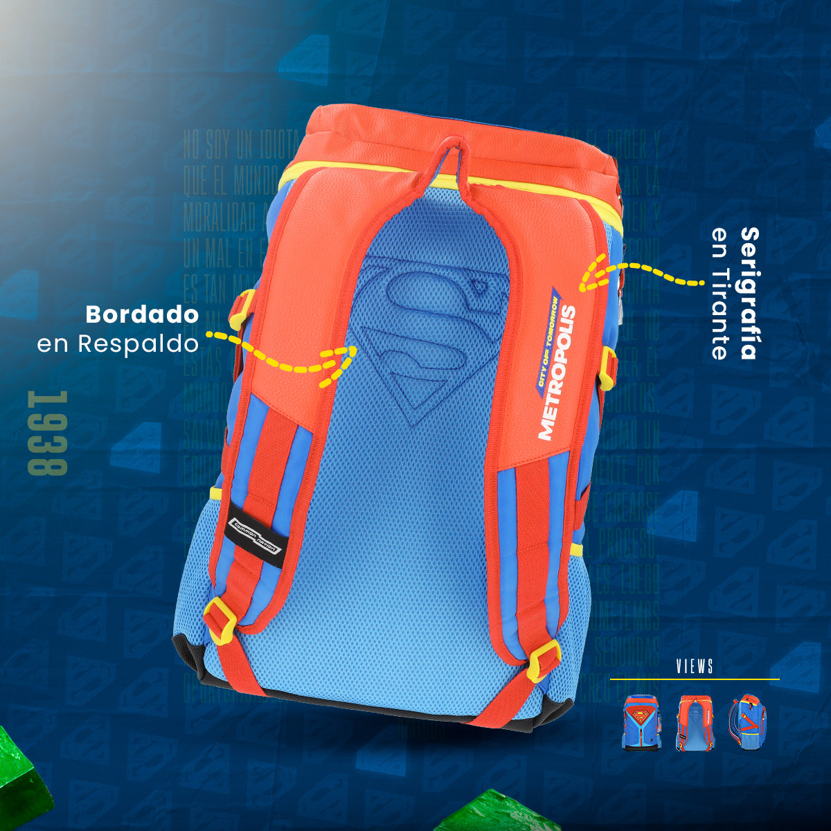Mochila Premium Superman DC Classic 002