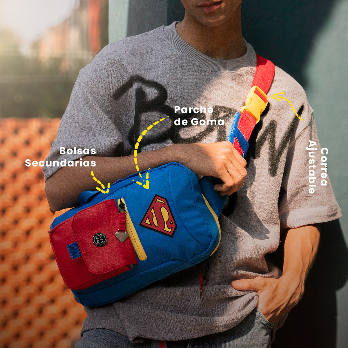 Mochila Cross Body Superman DC Classic 002