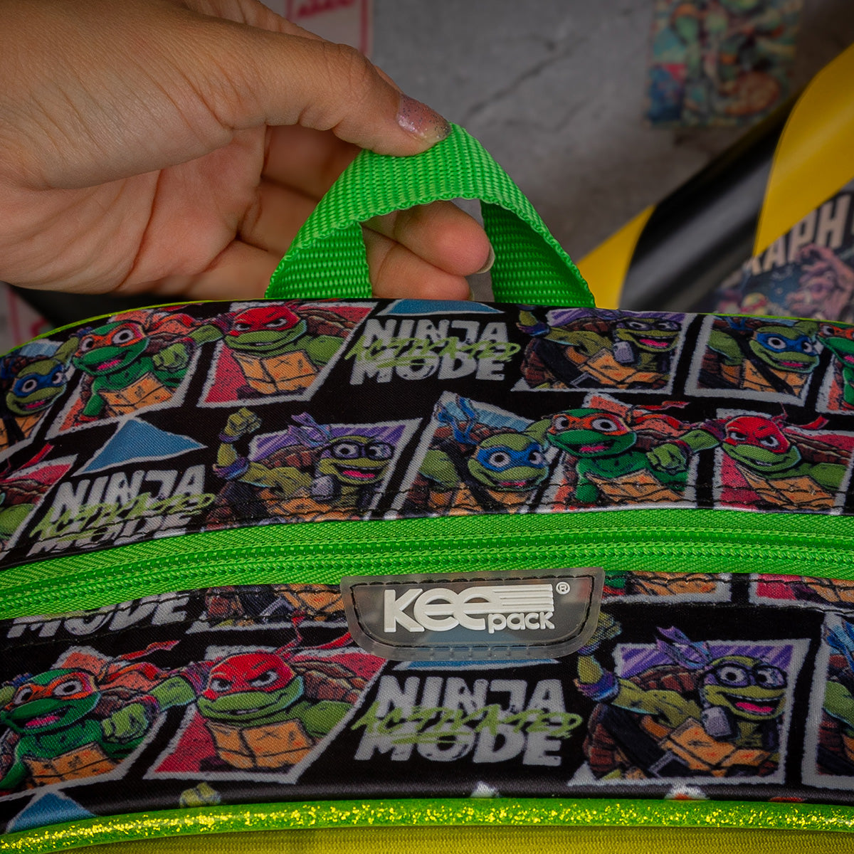 SET Mochila, lonchera y lapicera Tortugas Ninja 009